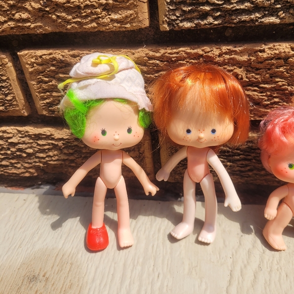 1979 & 1980 6 Doll Lot Strawberry Shortcake Dolls No Clothes American Greetings - Picture 2 of 9